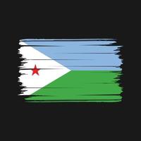 Djibouti Flag Brush Vector. National Flag vector