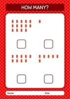 How many counting game with flashdisk. worksheet for preschool kids, kids activity sheet vector