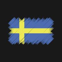 Sweden Flag Brush. National Flag vector