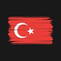 vector de pincel de bandera de Turquía. bandera nacional