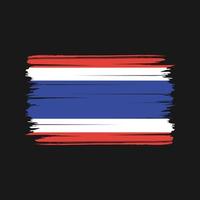 vector de pincel de bandera de Tailandia. bandera nacional