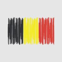 trazos de pincel de bandera de bélgica. bandera nacional vector