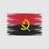 cepillo de bandera de angola. bandera nacional vector