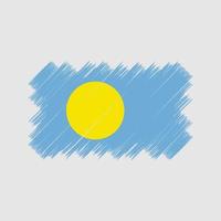 Palau Flag Brush. National Flag vector