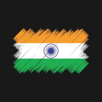 cepillo de la bandera india. bandera nacional vector