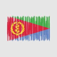 trazos de pincel de bandera de eritrea. bandera nacional vector