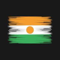 Niger Flag Brush. National Flag vector