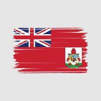 vector de pincel de bandera de Bermudas. bandera nacional