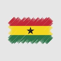 Ghana Flag Brush. National Flag vector