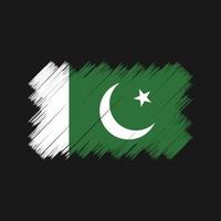 cepillo de bandera de pakistán. bandera nacional vector