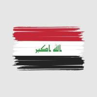 vector de pincel de bandera de irak. bandera nacional