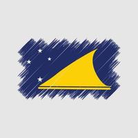 pincel de bandera de tokelau. bandera nacional vector