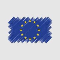 cepillo de bandera europea. bandera nacional vector