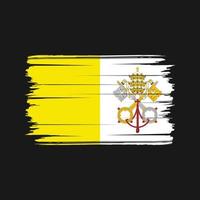 vector de pincel de bandera vaticana. bandera nacional