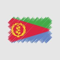 cepillo de bandera de eritrea. bandera nacional vector
