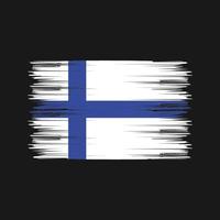 Finland Flag Brush. National Flag vector