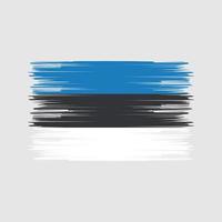 pincel de bandera de estonia. bandera nacional vector