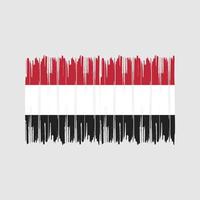 Yemen Flag Brush Strokes. National Flag vector