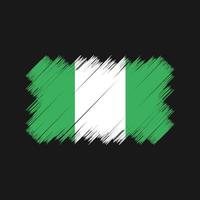 pincel de bandera de nigeria. bandera nacional vector