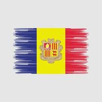 Andorra Flag Brush. National Flag vector