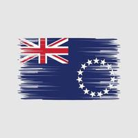 Cook Islands Flag Brush. National Flag vector