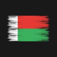 Madagascar Flag Brush. National Flag vector