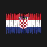 Croatia Flag Brush Strokes. National Flag vector