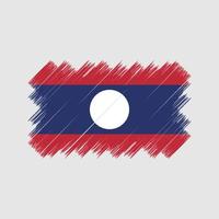 Laos Flag Brush. National Flag vector