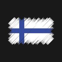 Finland Flag Brush. National Flag vector