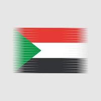 vector de la bandera de sudán. bandera nacional