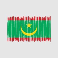 Mauritania Flag Brush Strokes. National Flag vector