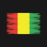 Guinea Flag Brush. National Flag vector