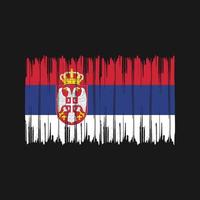 trazos de pincel de bandera serbia. bandera nacional vector