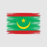 Mauritania Flag Brush. National Flag vector