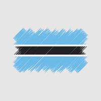 Botswana Flag Brush. National Flag vector