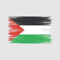 pincel de bandera palestina. bandera nacional vector