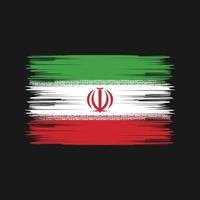 Iran Flag Brush. National Flag vector