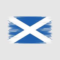 cepillo de la bandera de Escocia. bandera nacional vector