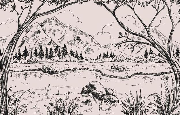 Nature Handdrawn Background
