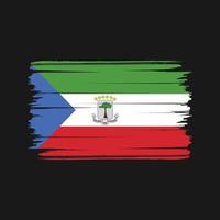 Equatorial Guinea Flag Brush Vector. National Flag vector
