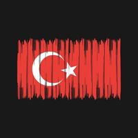 Turkey Flag Brush Strokes. National Flag vector