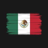 vector de pincel de bandera de México. bandera nacional