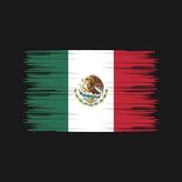 cepillo de bandera de méxico. bandera nacional vector