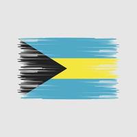 cepillo de bandera de bahamas. bandera nacional vector