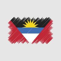 Antigua and Barbuda Flag Brush. National Flag vector