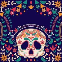 dia de los muertos concepto de fondo vector