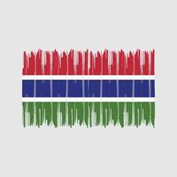 trazos de pincel de bandera de gambia. bandera nacional vector