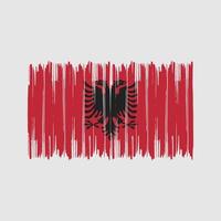 trazos de pincel de la bandera de albania. bandera nacional vector