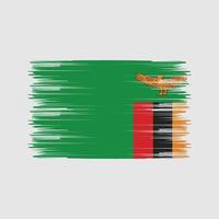 cepillo de bandera de zambia. bandera nacional vector