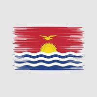 cepillo de bandera de kiribati. bandera nacional vector